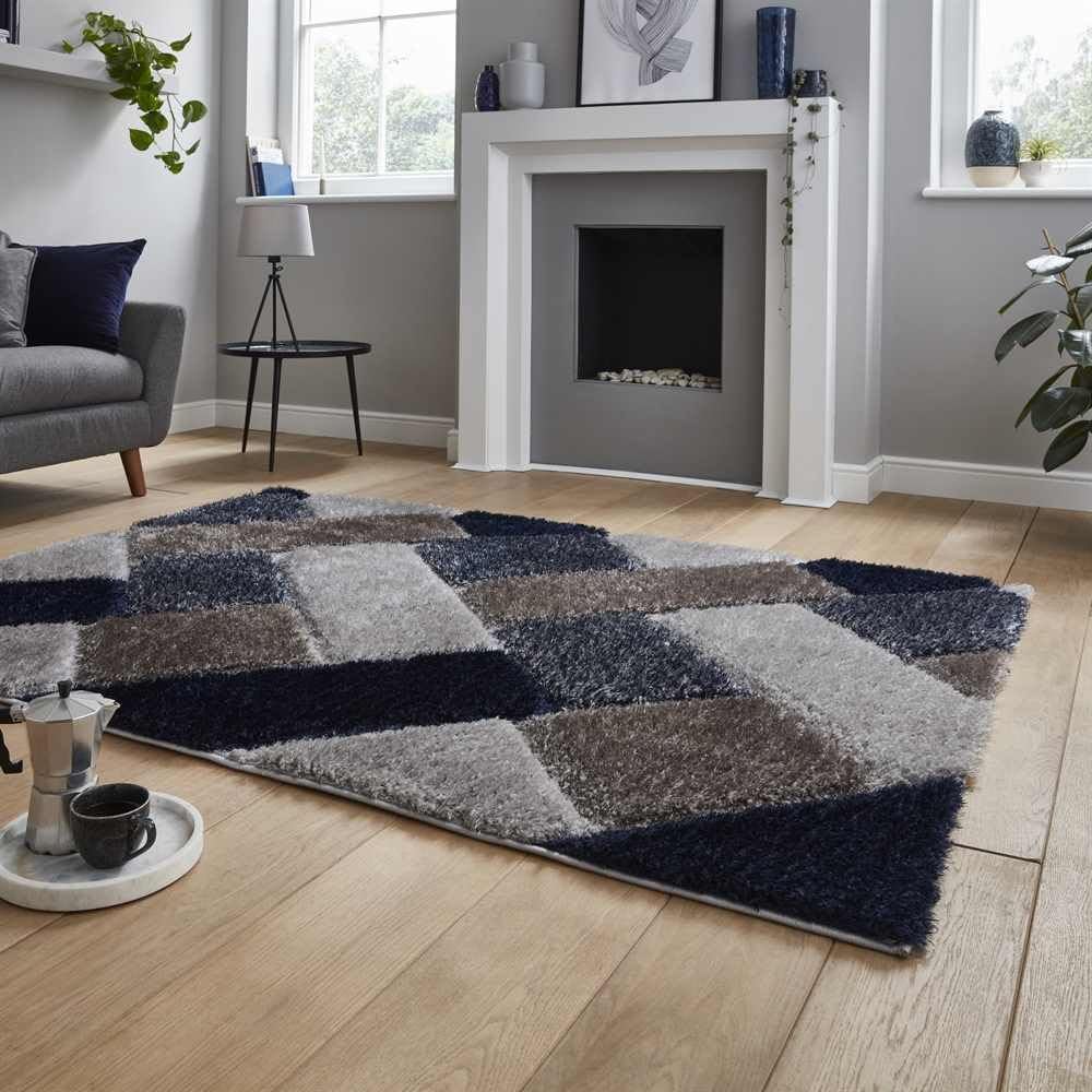 Modern Geometric Grey Carpet & Rug