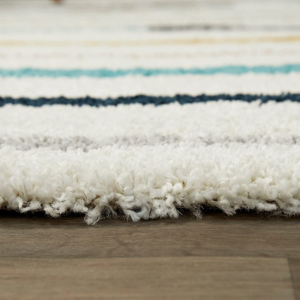Premium Soft White Linear Carpet & Rug