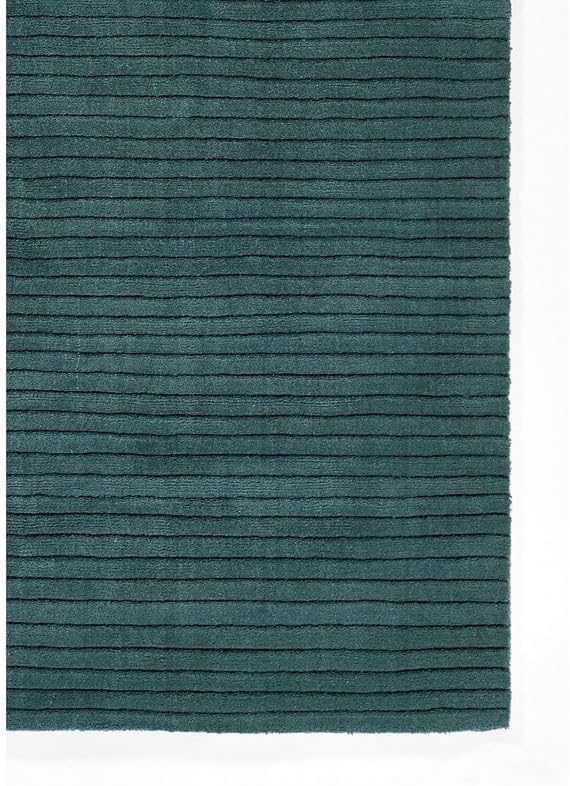 Teal Ribbed Texture Area Rug