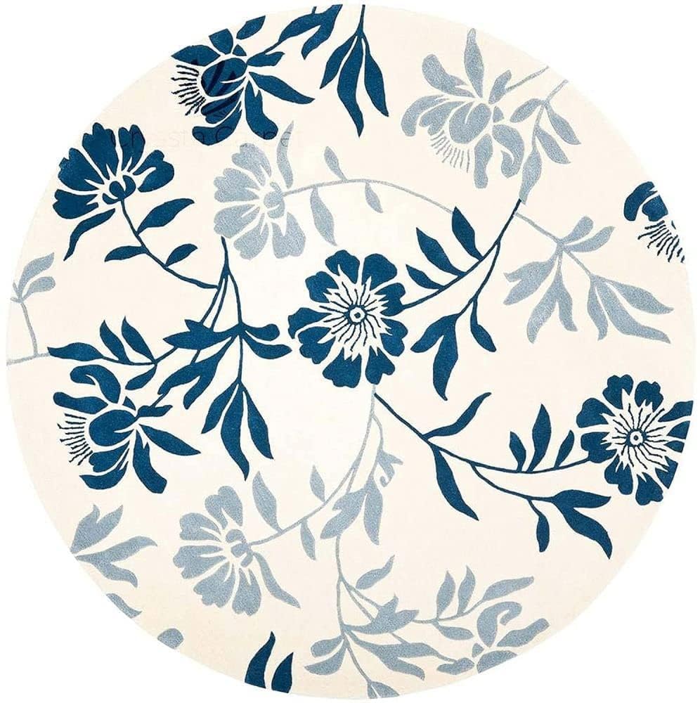 Export Quality Handmade Woollen Round Carpet – Elegant Living Room Floor Rug