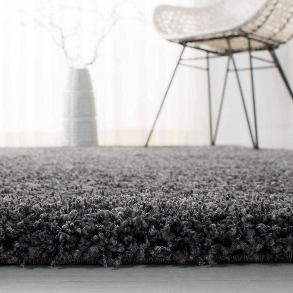 Charcoal Grey Luxury Shaggy Area Carpet