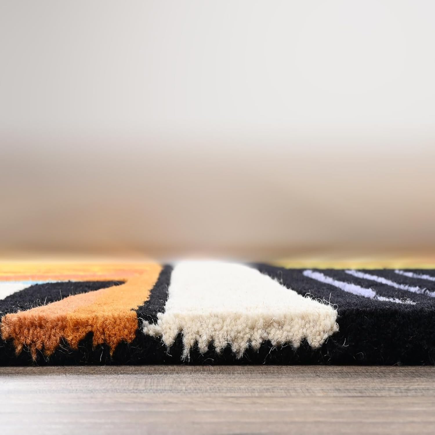 Mid-Century Geometric Hand Tufted Wool Rug