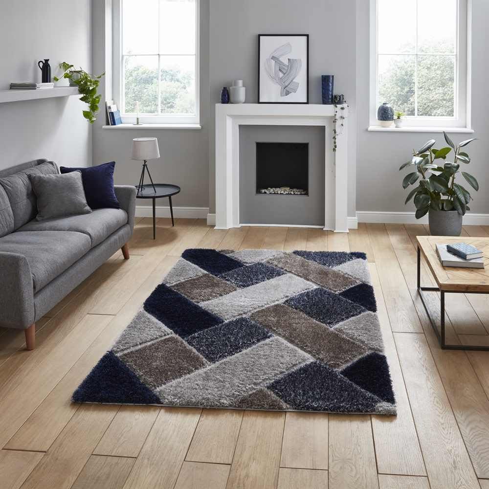 Modern Geometric Grey Carpet & Rug