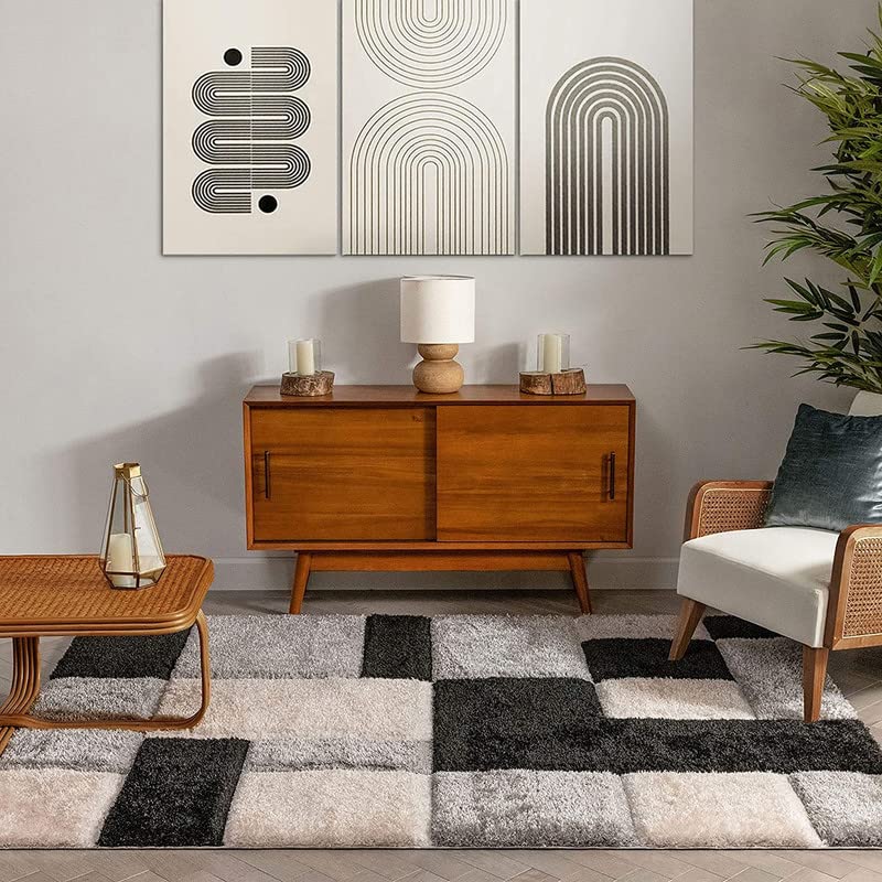 Cubist Mosaic Pattern Area Rug