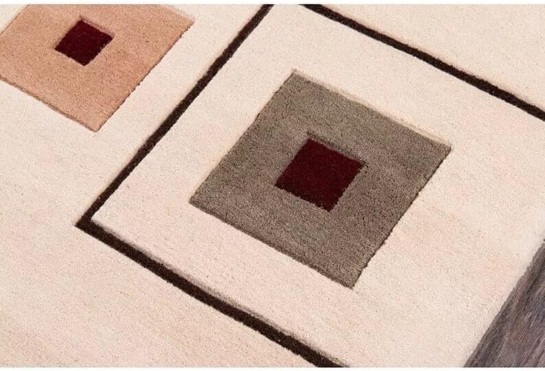 Modern layered square Rug