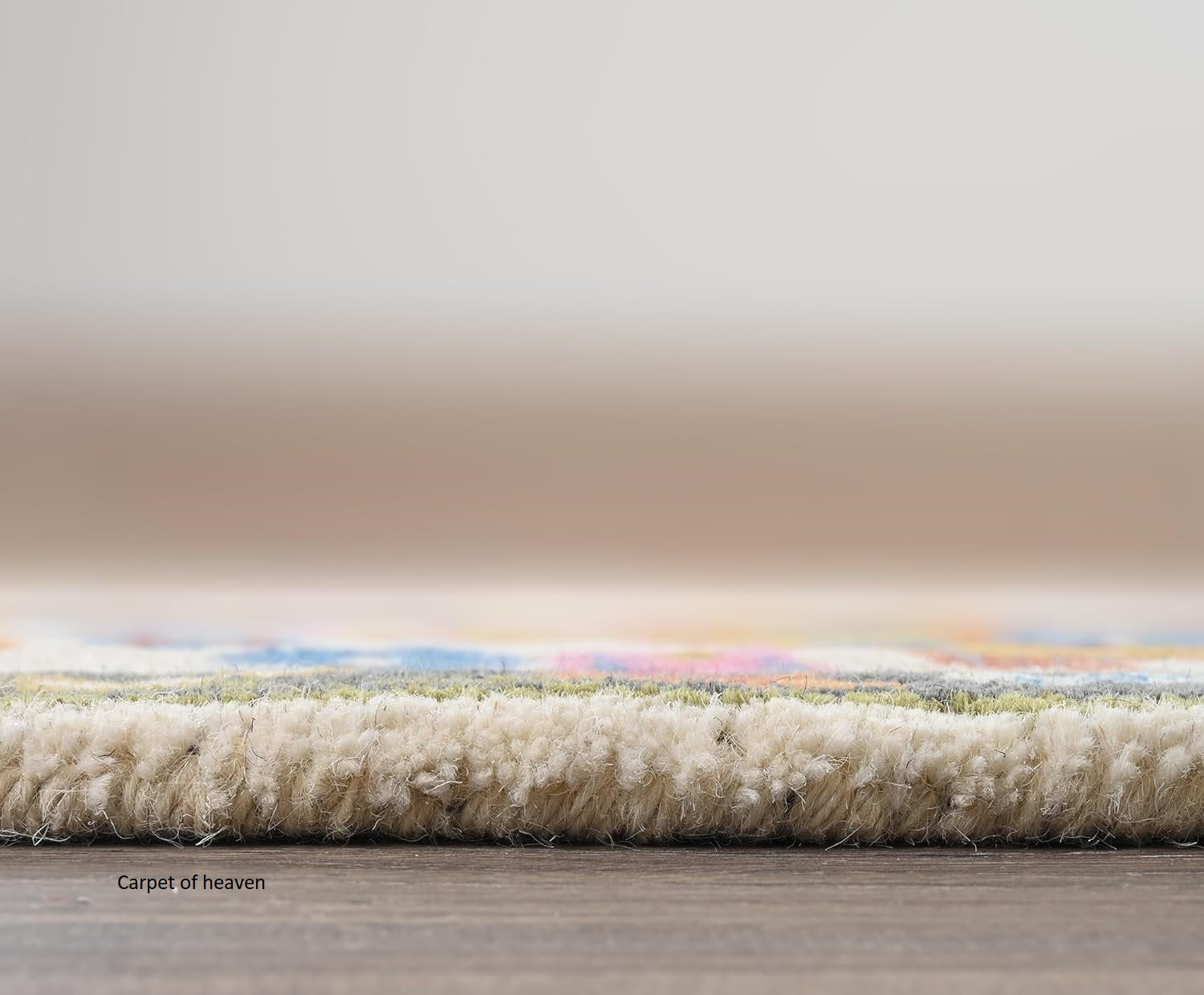 Hand-Tufted Bengal Tiger Animal Print Wool Area Rug - Featuring Symmetrical Palm Leaves Design, Ideal for Living Room, Bedroom, Kitchen & Office, Thick & Durable