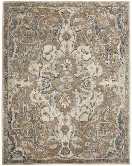 Antique Beige Hand Tufted Wool Rug