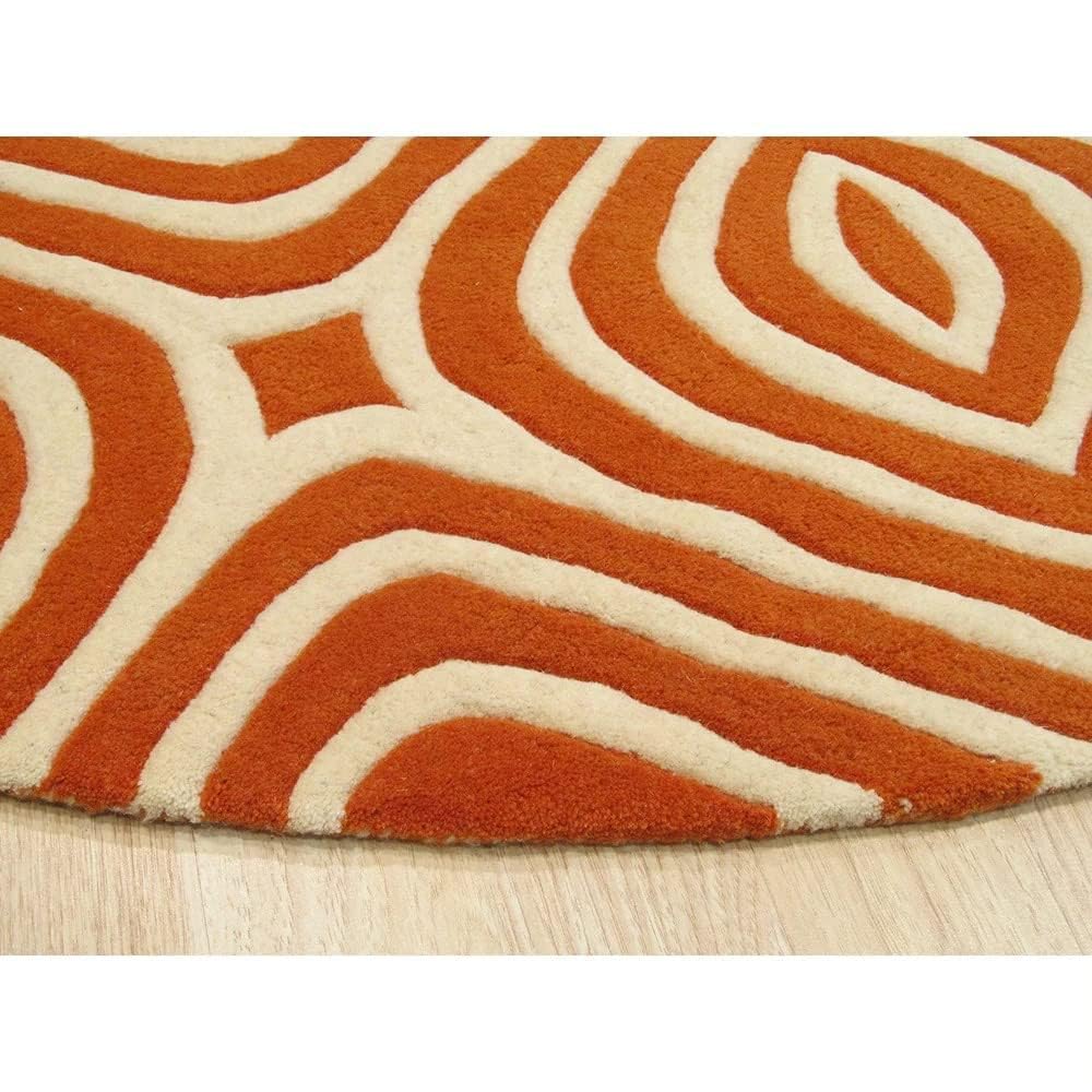 Export Quality Handmade Woollen Round Carpet – Elegant Living Room Floor Rug