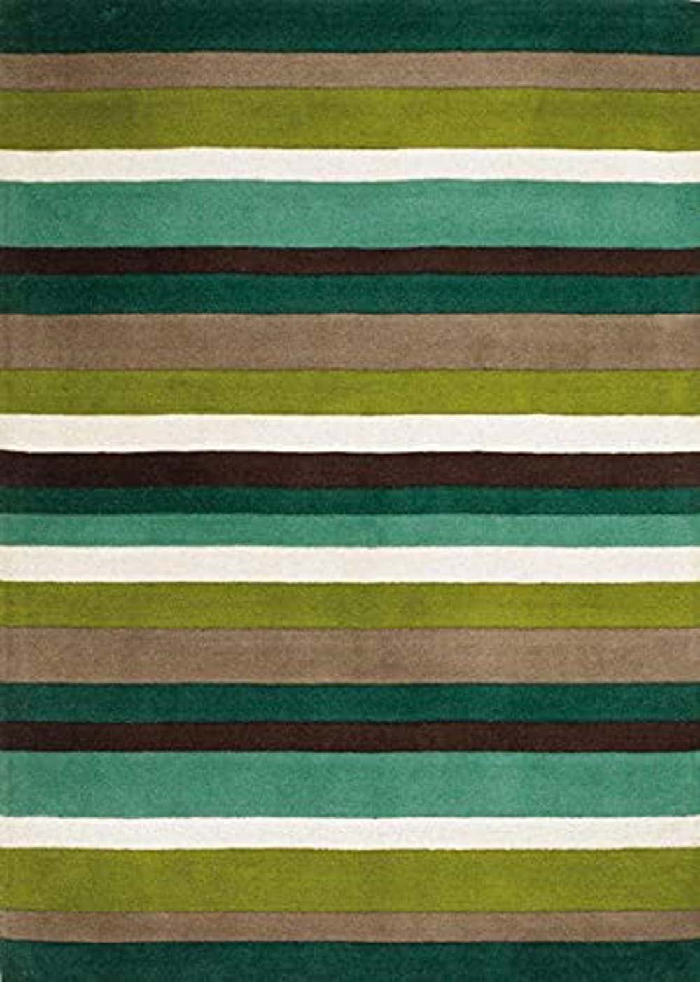 Vibrant Striped Multicolor Area Rug