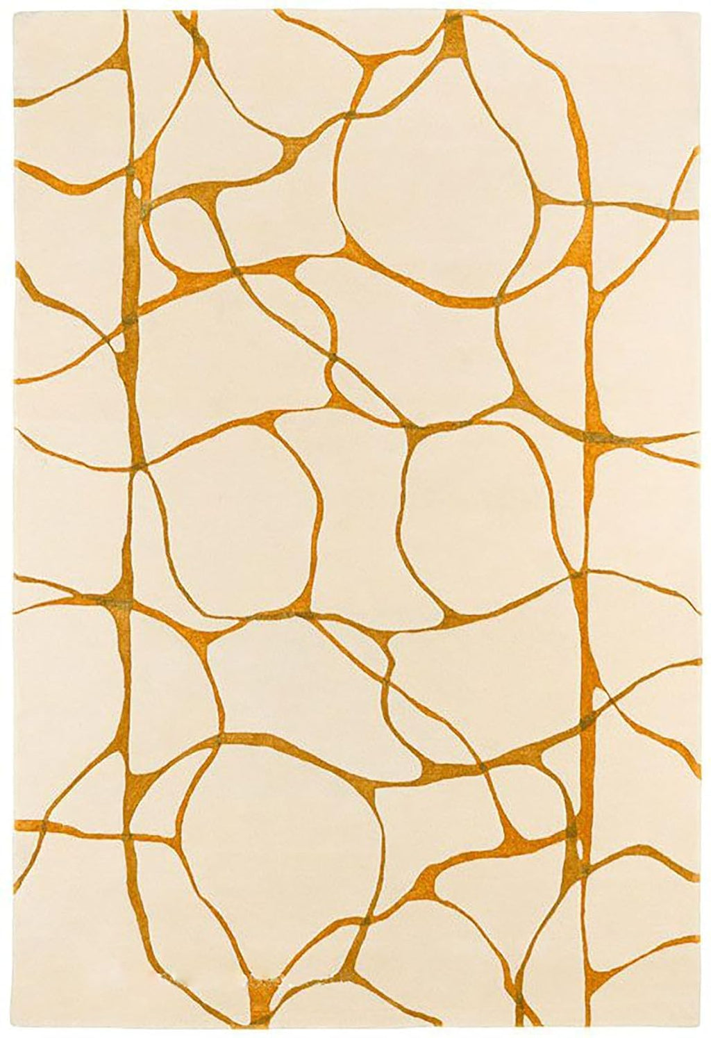 Gold Stone Texture Wool & Viscose Carpet