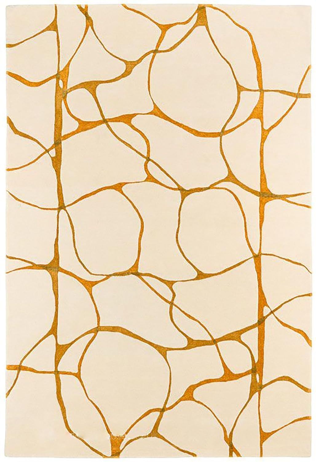 Gold Stone Texture Wool & Viscose Carpet