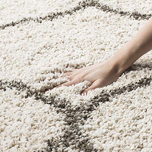 Ivory Trellis Design Area Carpet & Rug