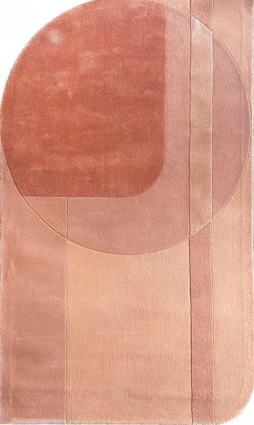 Dusty Pink Sculpted Wool & Viscose Carpet