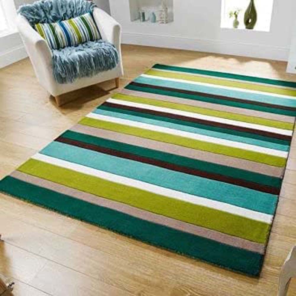 Vibrant Striped Multicolor Area Rug