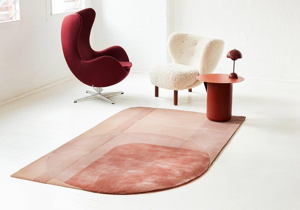 Dusty Pink Sculpted Wool & Viscose Carpet