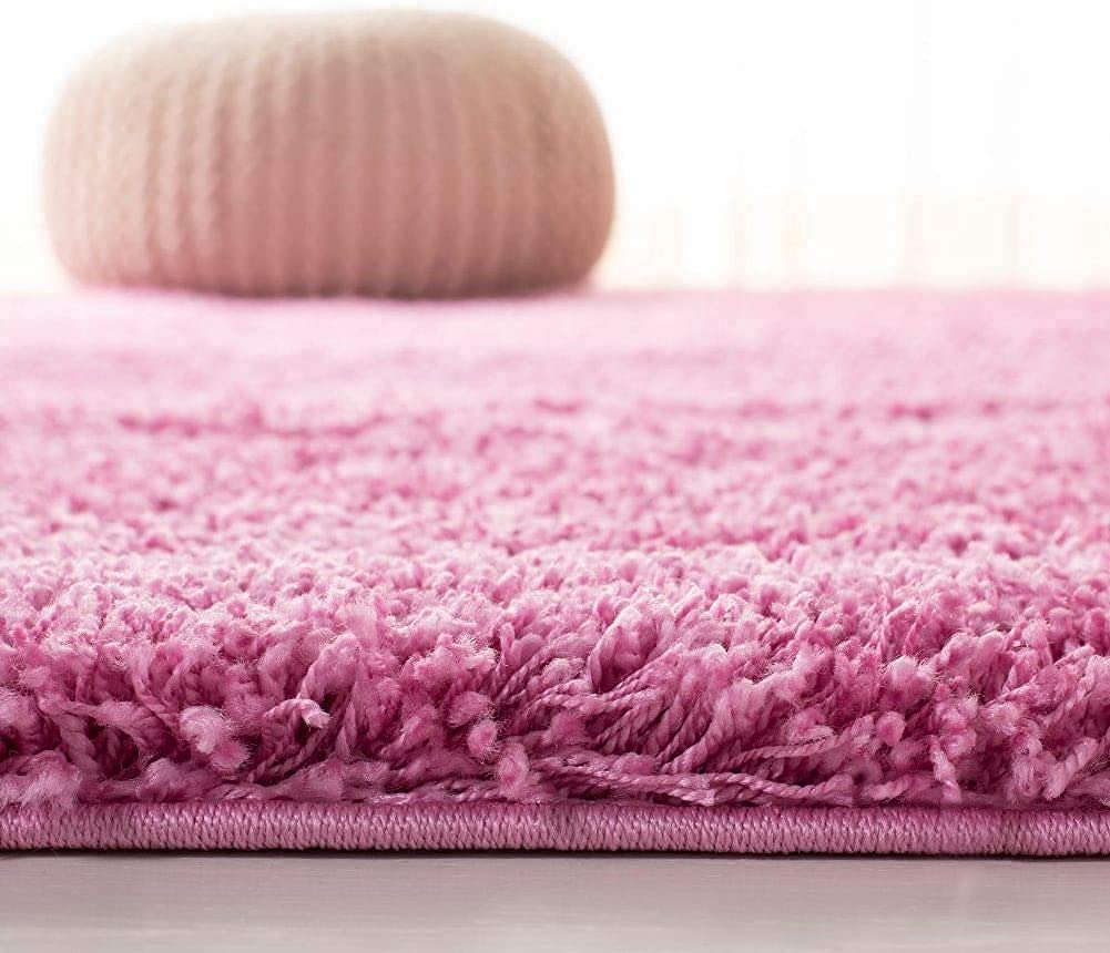 Blush Pink Luxury Shaggy Area Carpet