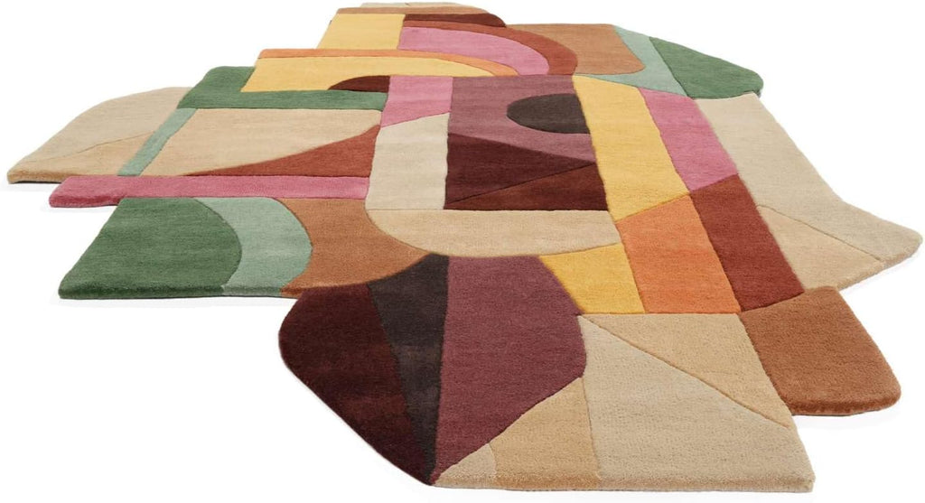 Modern Abstract Geometric Wool Rug