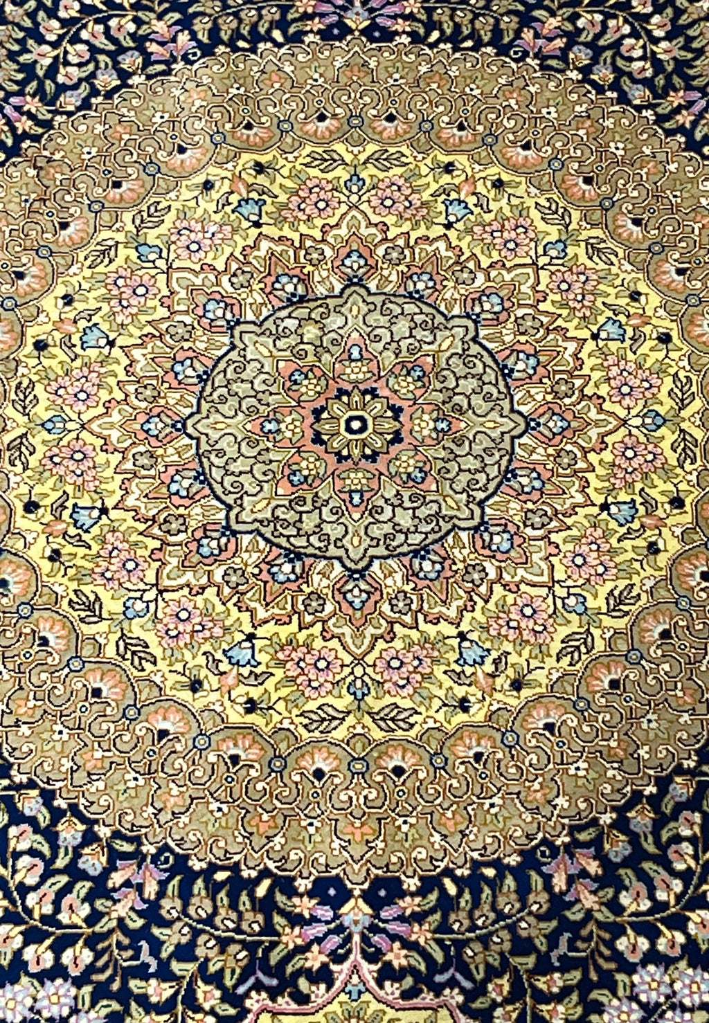 The Solstice Imperial Hand-Knotted Royal Indigo & Gilded Gold Rug