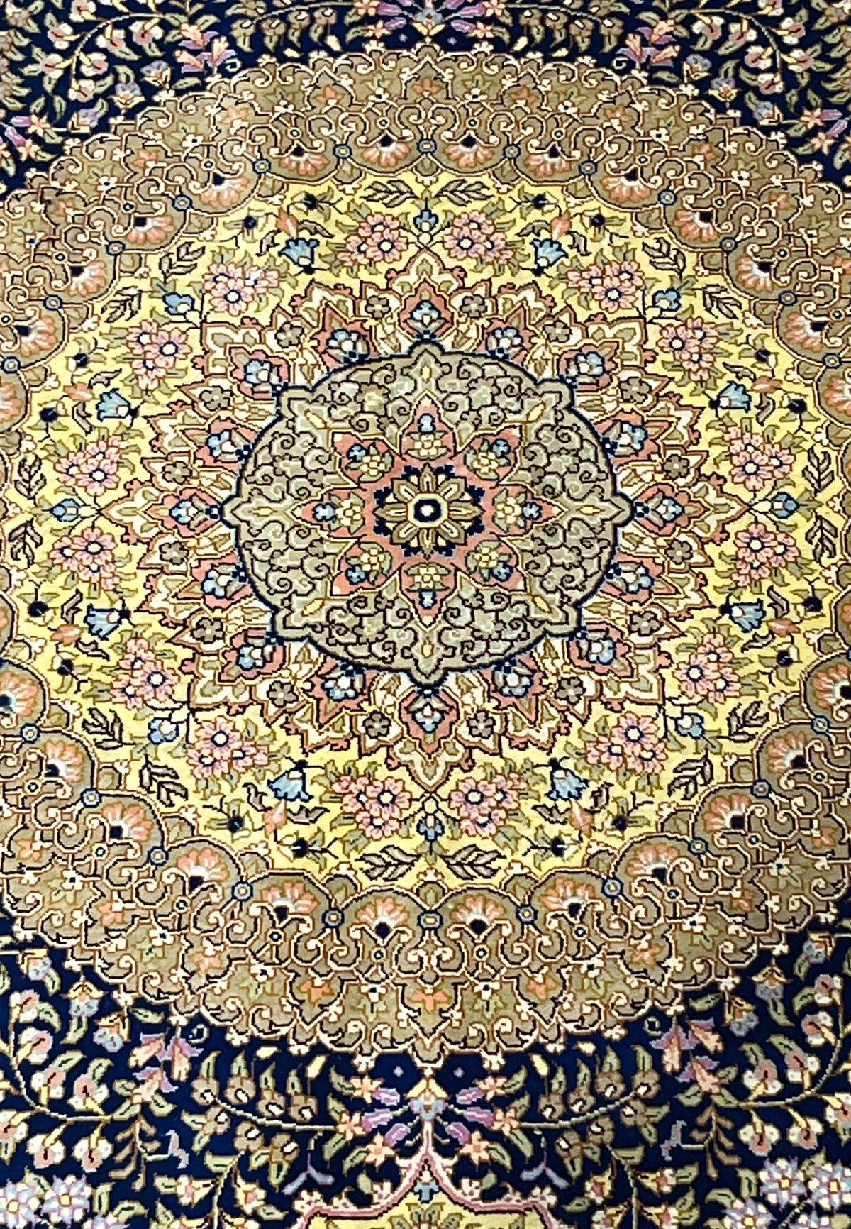 The Solstice Imperial Hand-Knotted Royal Indigo & Gilded Gold Rug