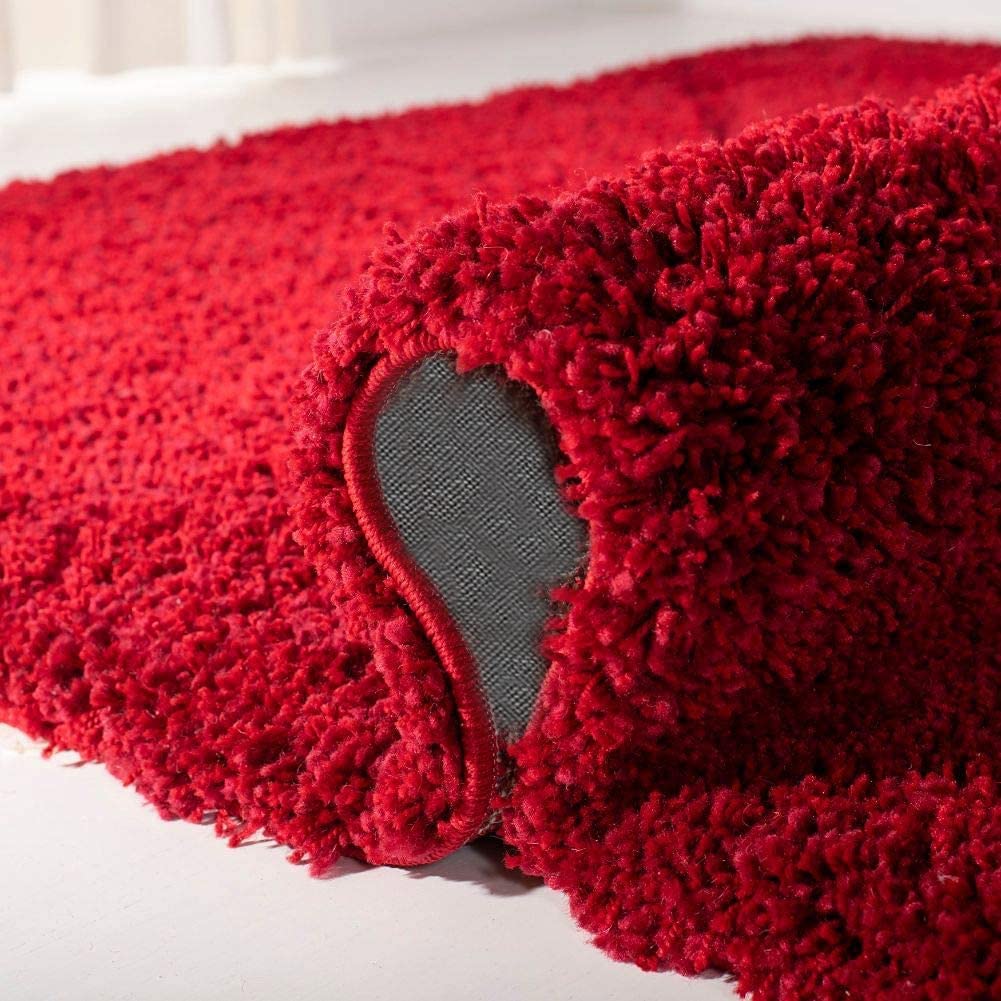 Velvet Red Soft Shaggy Carpet