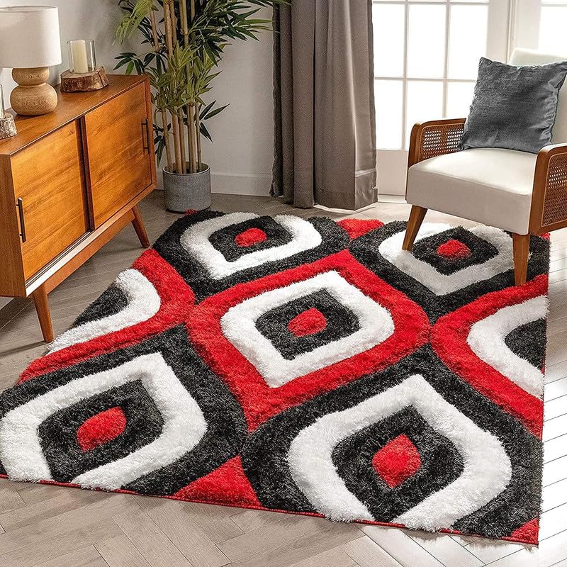 Scarlet Diamond Trellis Rug
