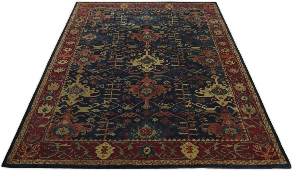 Midnight Blue Hand Tufted Wool Rug