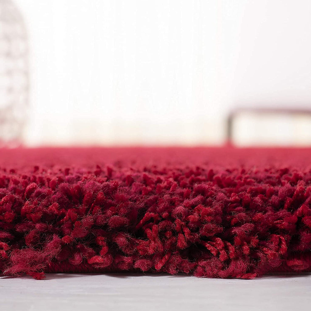 Velvet Red Soft Shaggy Carpet