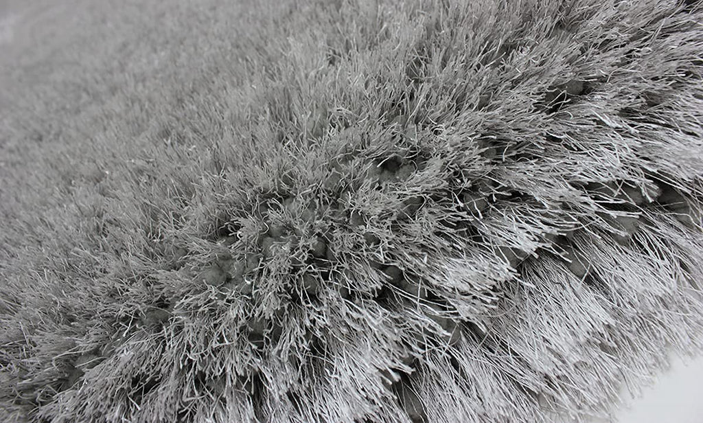 Luxury Silver Grey Shag Area Rug