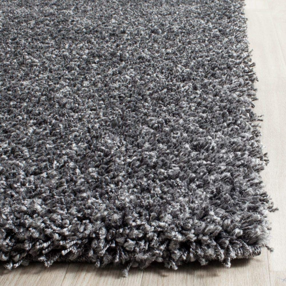Charcoal Grey Luxury Shaggy Area Carpet