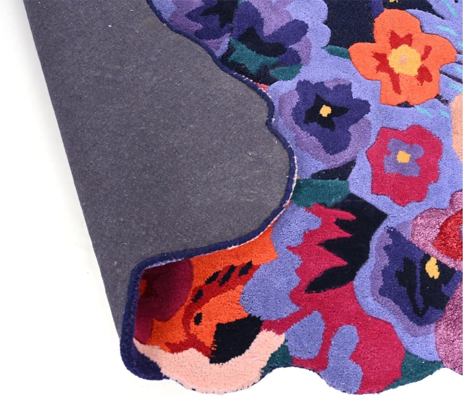 Irregular Floral Area Rug