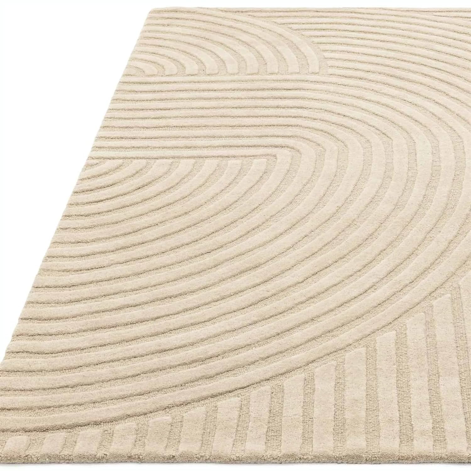 Beige Handmade Wool Carpet