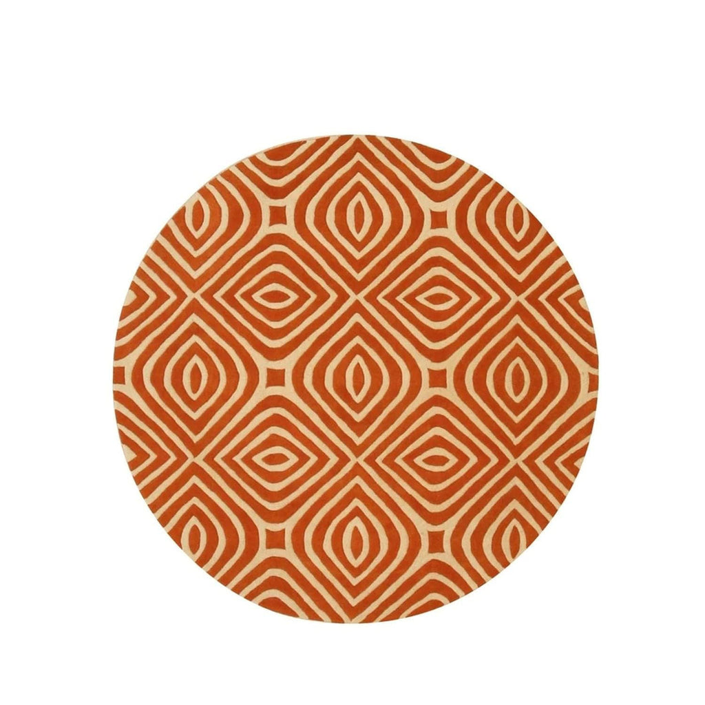 Export Quality Handmade Woollen Round Carpet – Elegant Living Room Floor Rug