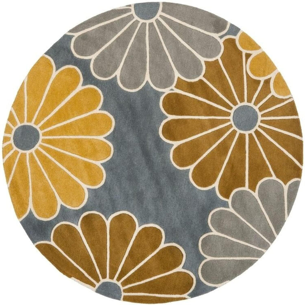 Export Quality Handmade Woollen Round Carpet – Elegant Living Room Floor Rug