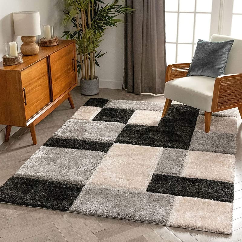 Cubist Mosaic Pattern Area Rug