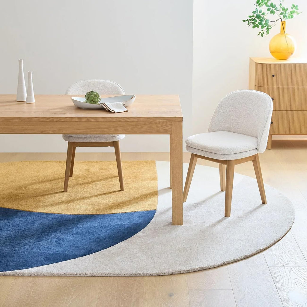 Modern Oval Shape Multi Color Area Rug
