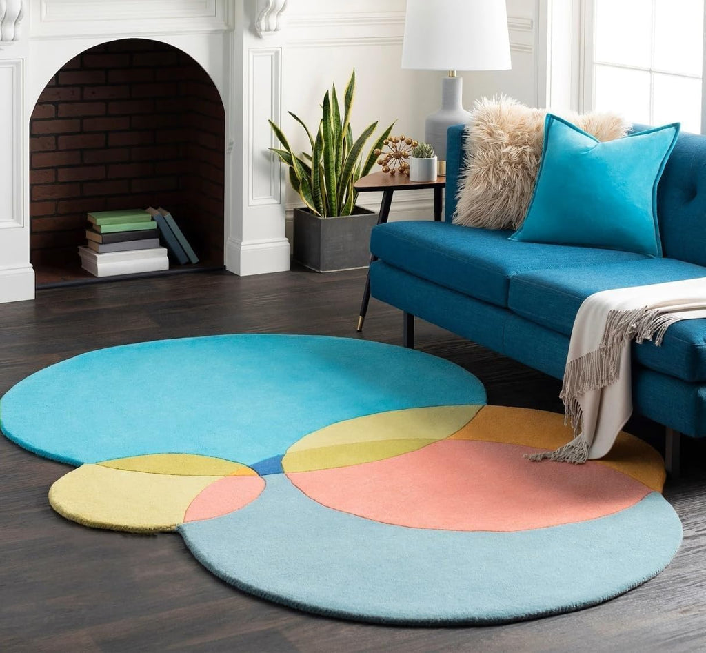 Irregular Floral Area Rug