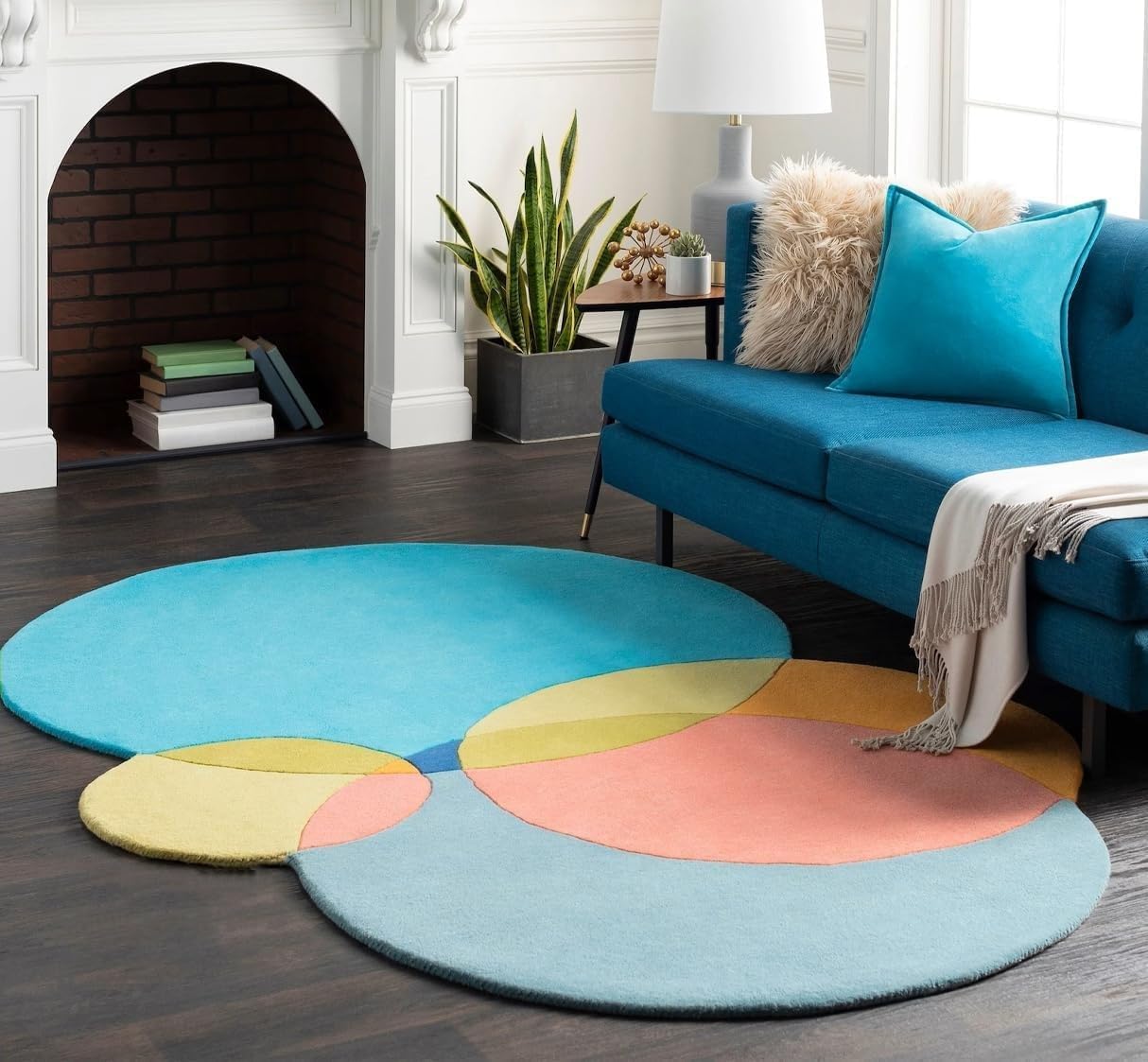 Irregular Floral Area Rug