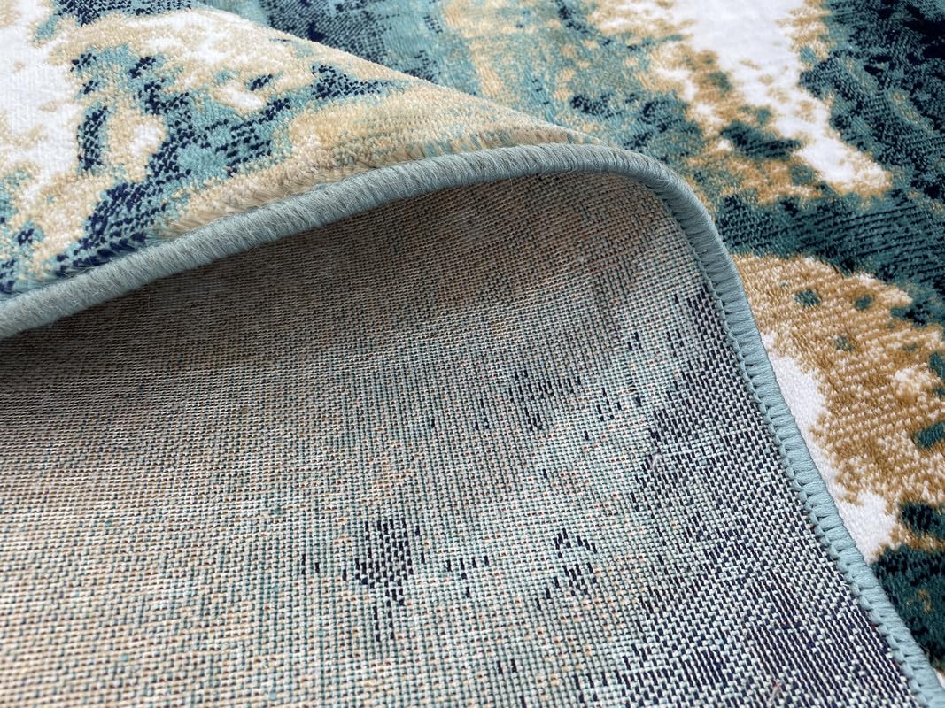 Bold Oceanic Texture Designer Carpet