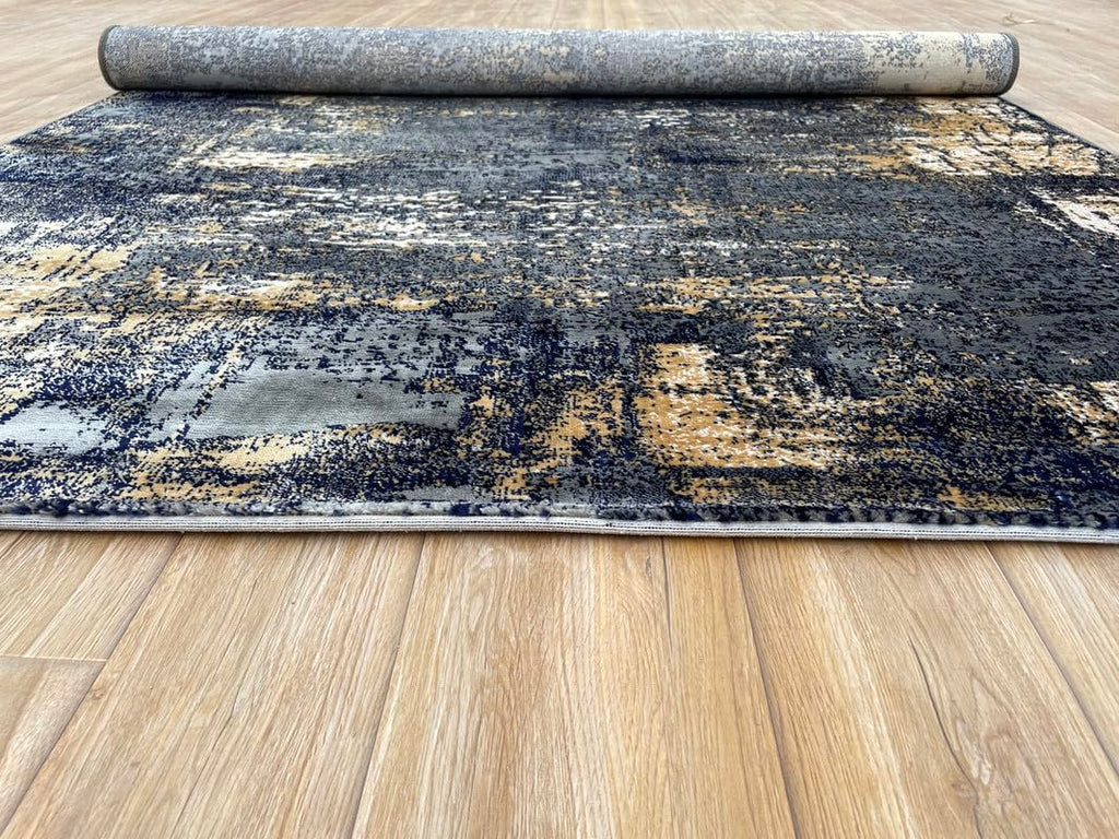 Elegant Faded Texture Neutral Tone Rug