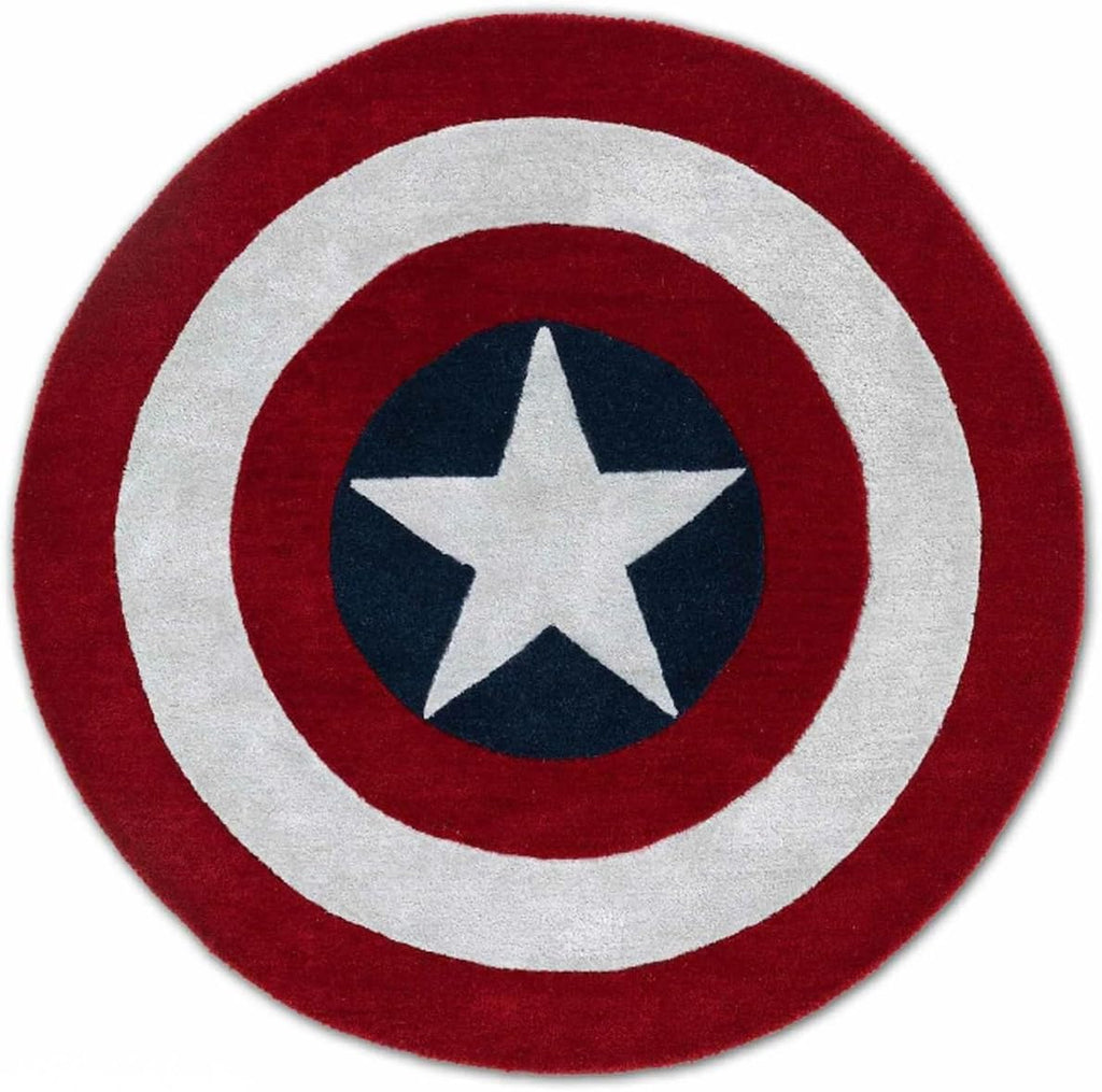 Captain Shield Round Kids Carpet