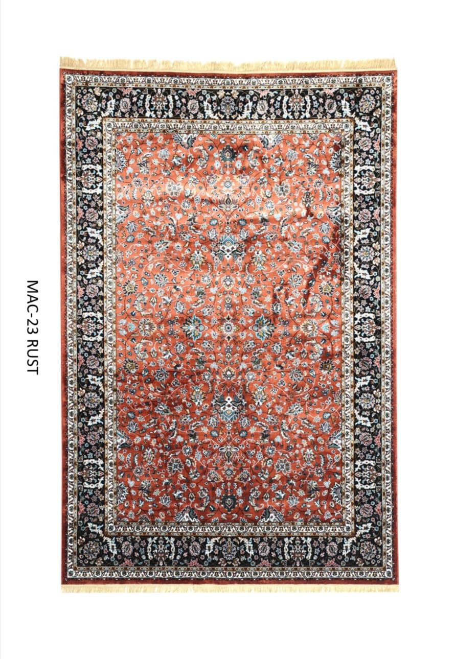 Rust Imperial Allover Floral Heritage Rug