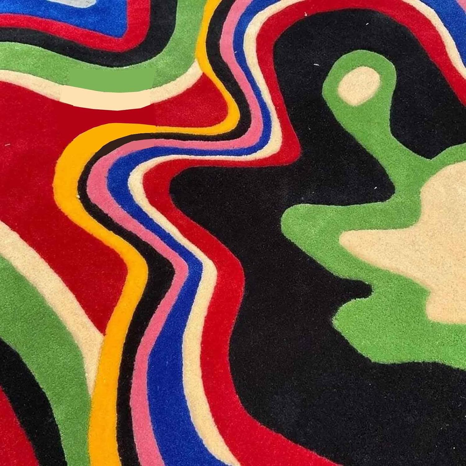 Irregular Floral Area Rug