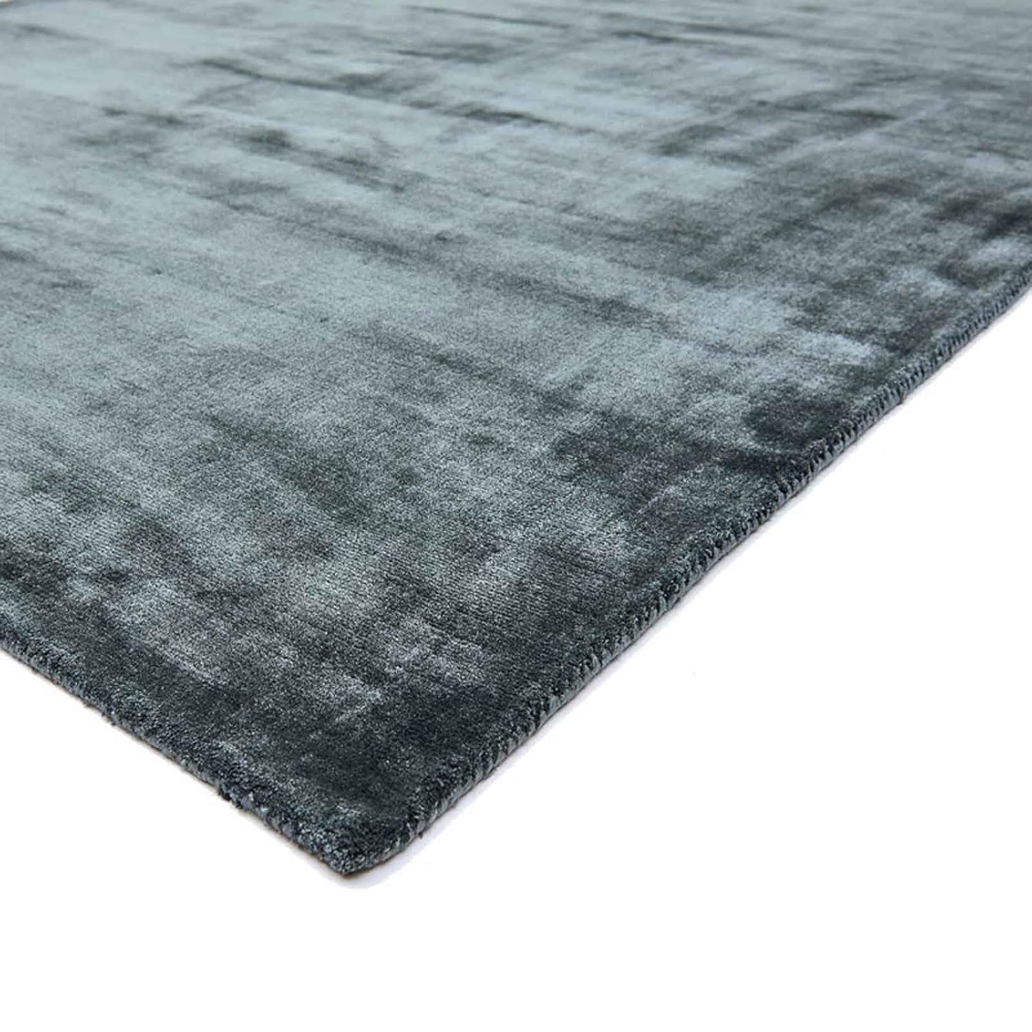 Teal Green Soft Texture Viscose Carpet