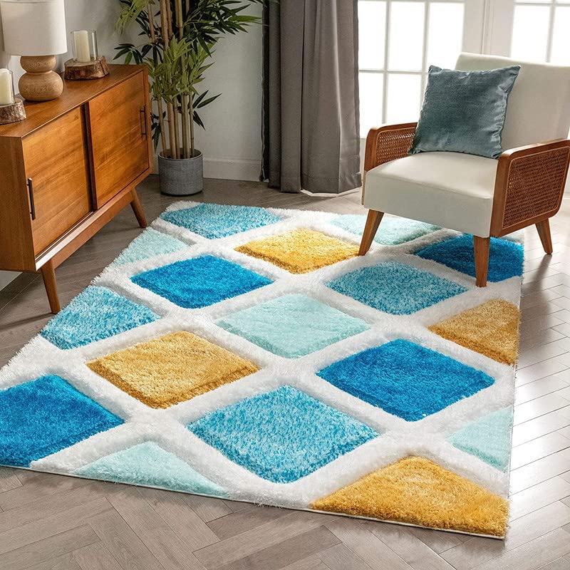 Vibrant Harlequin Design Area Rug
