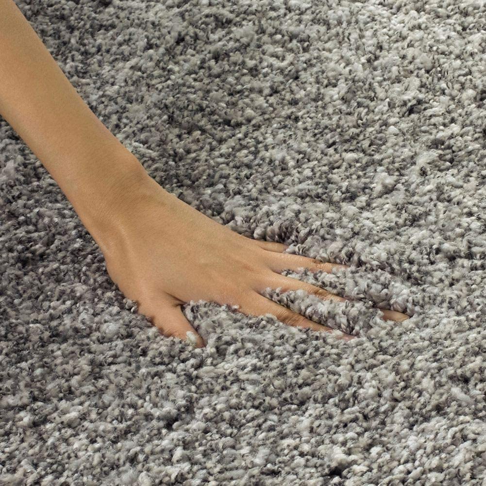 Urban Grey Thick Shaggy Area Carpet