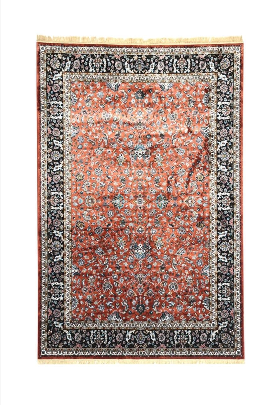 Rust Imperial Allover Floral Heritage Rug