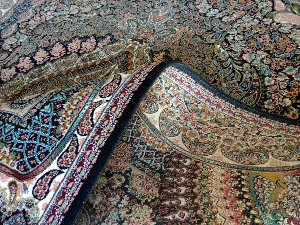 Artistic Irani Carpet with Complex Medallion and Dense Detailing