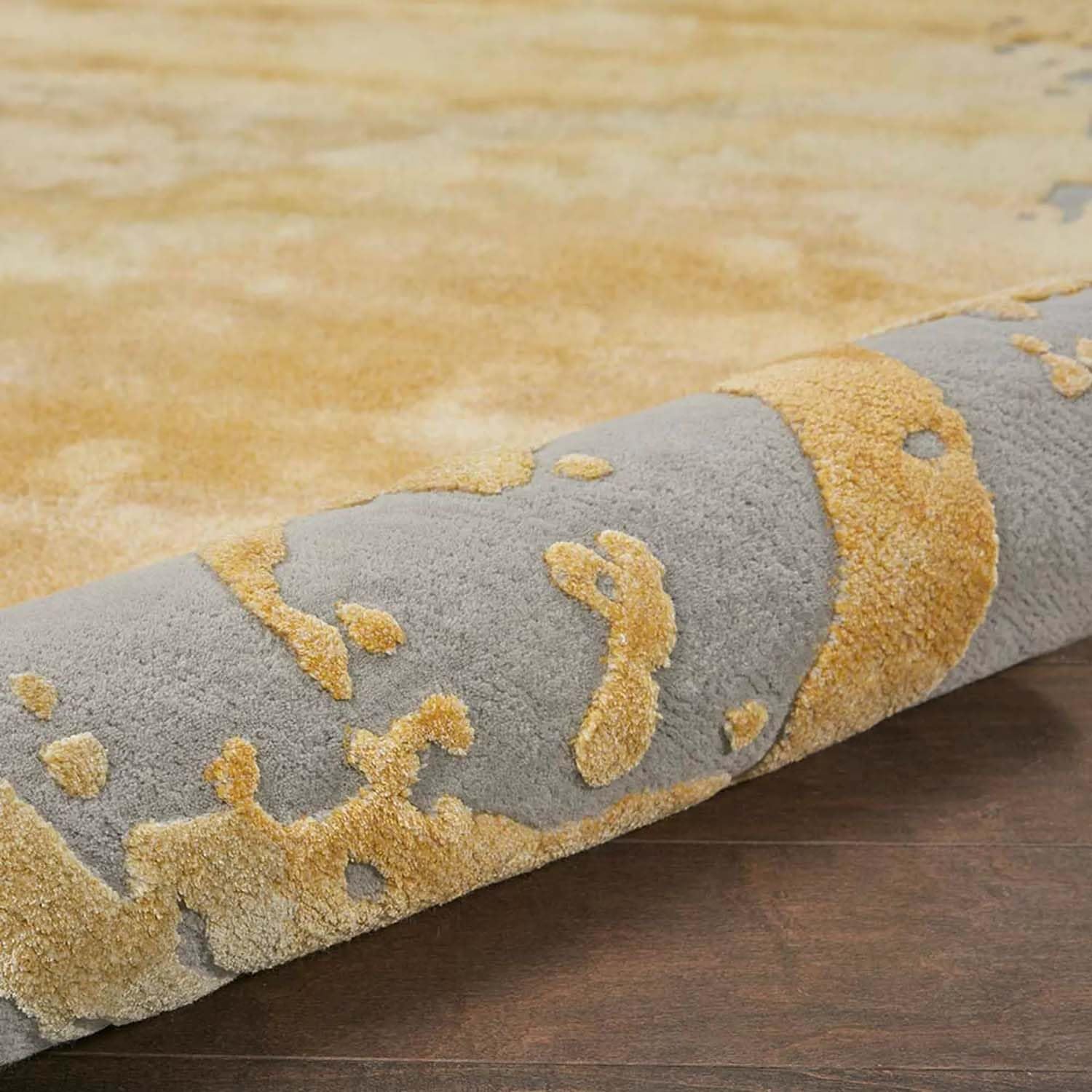 Beige Texture Wool & Viscose Carpet