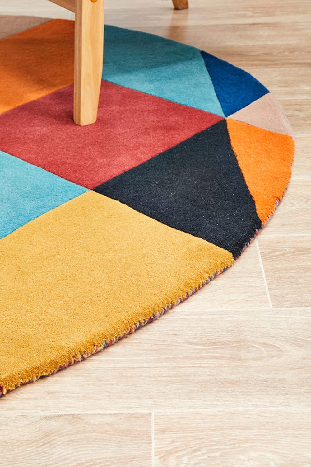 Designer Multicolor Round Carpet