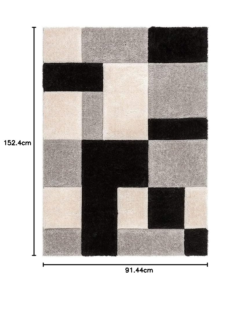 Cubist Mosaic Pattern Area Rug